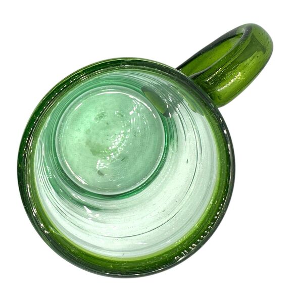 Vintage large recycled green and clear Mexican beer glass 20 fl. oz, - Picture 6 of 8